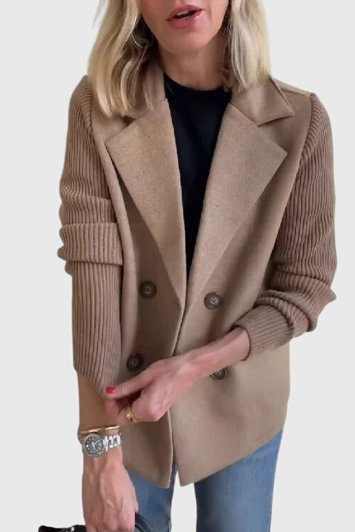 Blazer À Manches Côtelées Pour Femme | Coupe Croisée