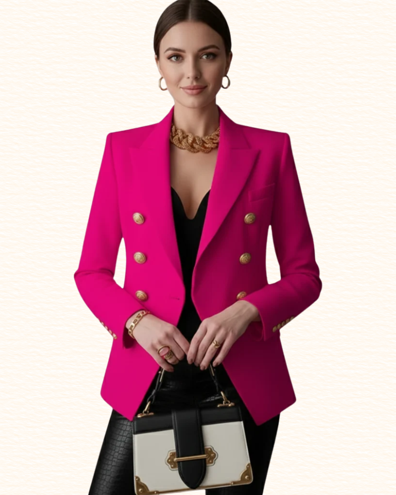 Blazer Croisé Pour Femme | Boutons Dorés