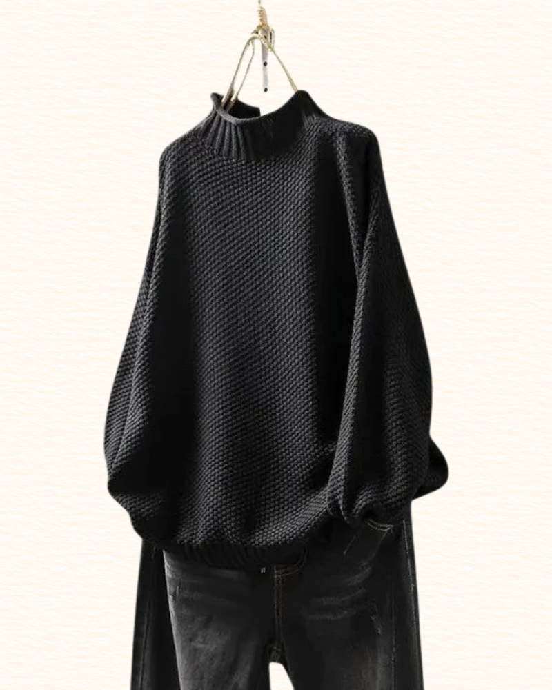 Pull Texturé Pour Femme | Col Montant