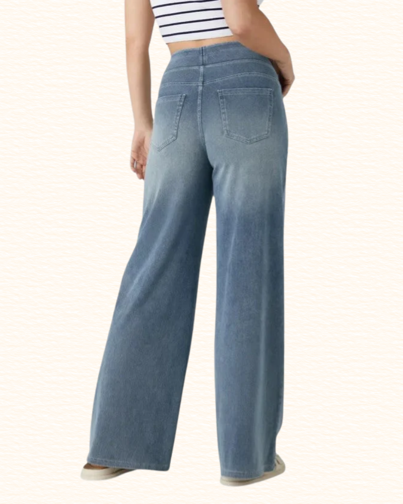 Pantalon À Jambes Larges Pour Femme | Taille Haute