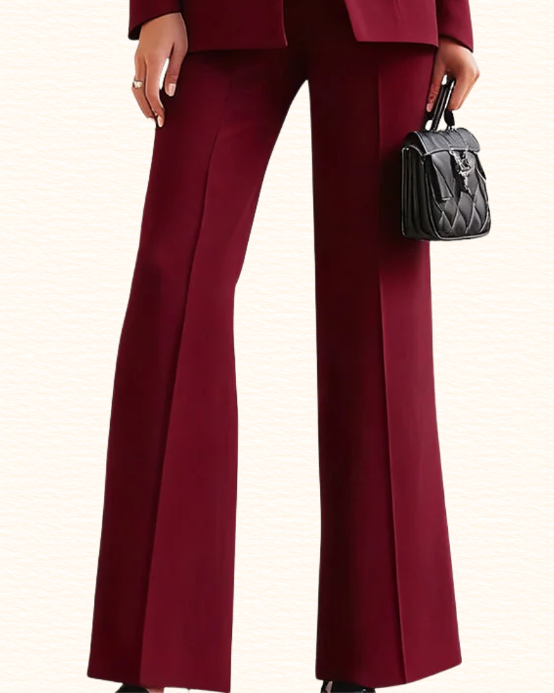 Tailleur Pantalon Évasé Pour Femme | Blazer Cintré