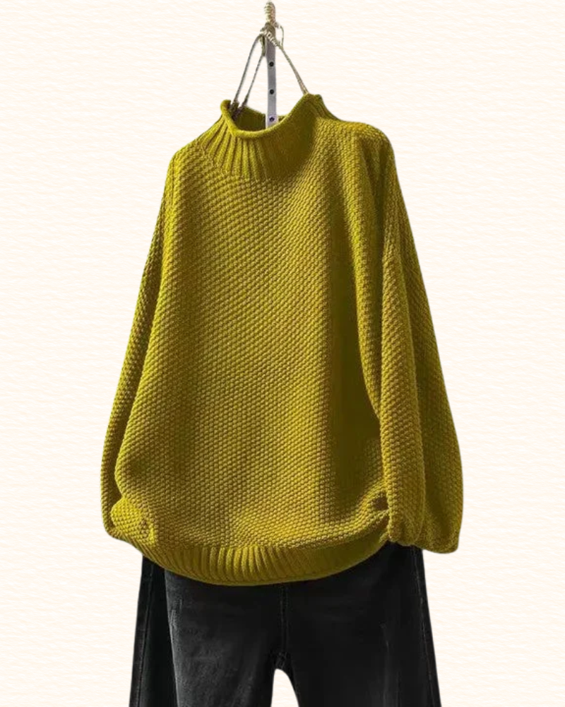 Pull Texturé Pour Femme | Col Montant