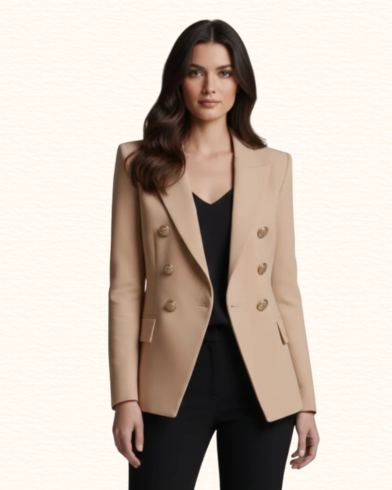 Blazer Croisé Pour Femme | Boutons Dorés