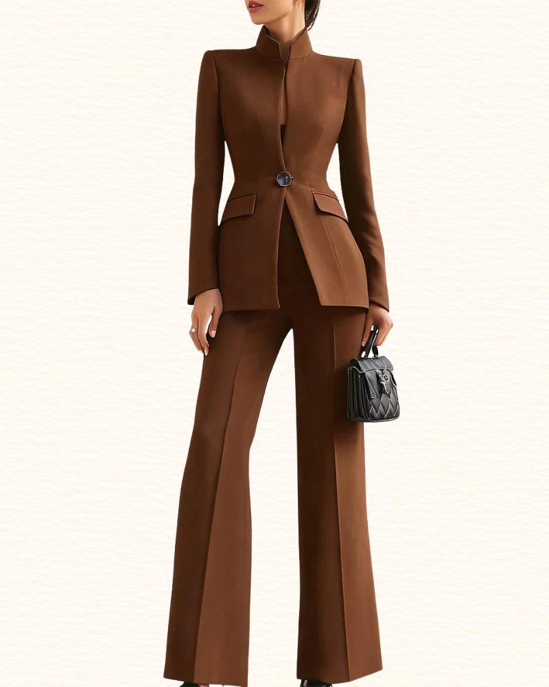 Tailleur Pantalon Évasé Pour Femme | Blazer Cintré