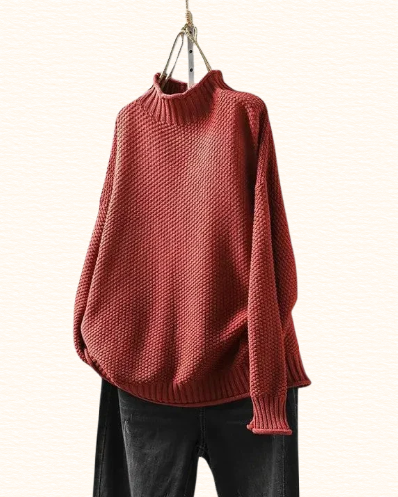 Pull Texturé Pour Femme | Col Montant