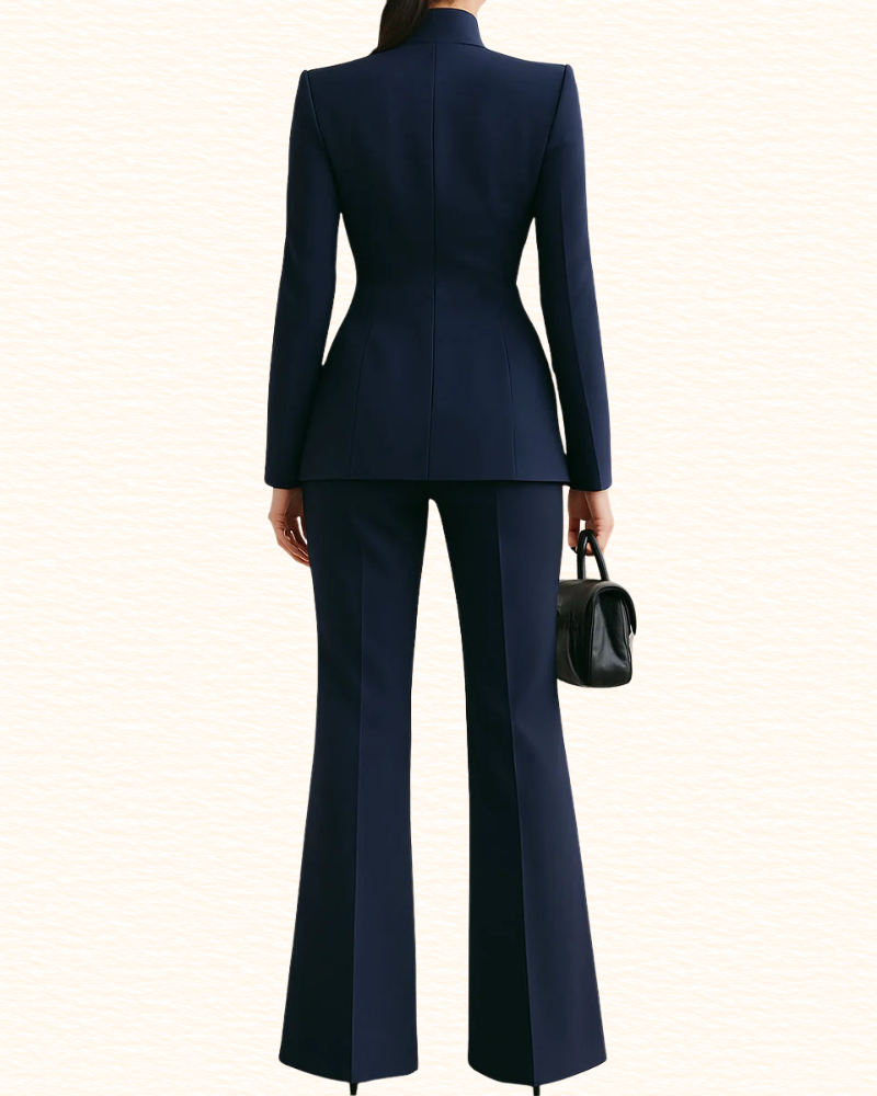 Tailleur Pantalon Évasé Pour Femme | Blazer Cintré