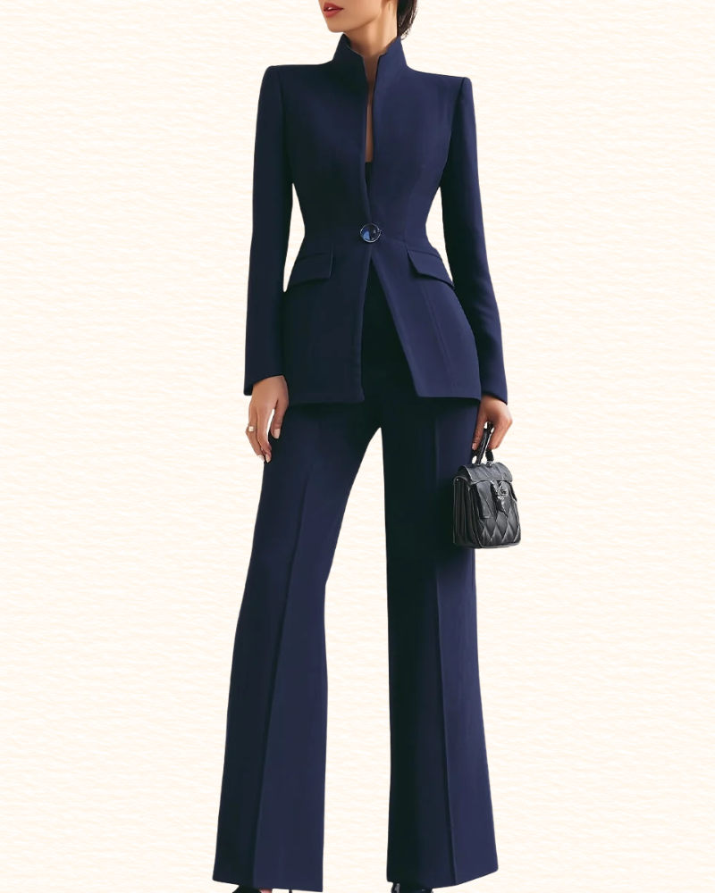 Tailleur Pantalon Évasé Pour Femme | Blazer Cintré
