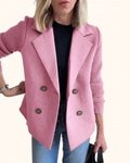 Blazer À Manches Contrastantes Pour Femme | Double Boutonnage
