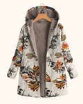 Veste Fleurie À Capuche Pour Femme | Fermeture Zippée