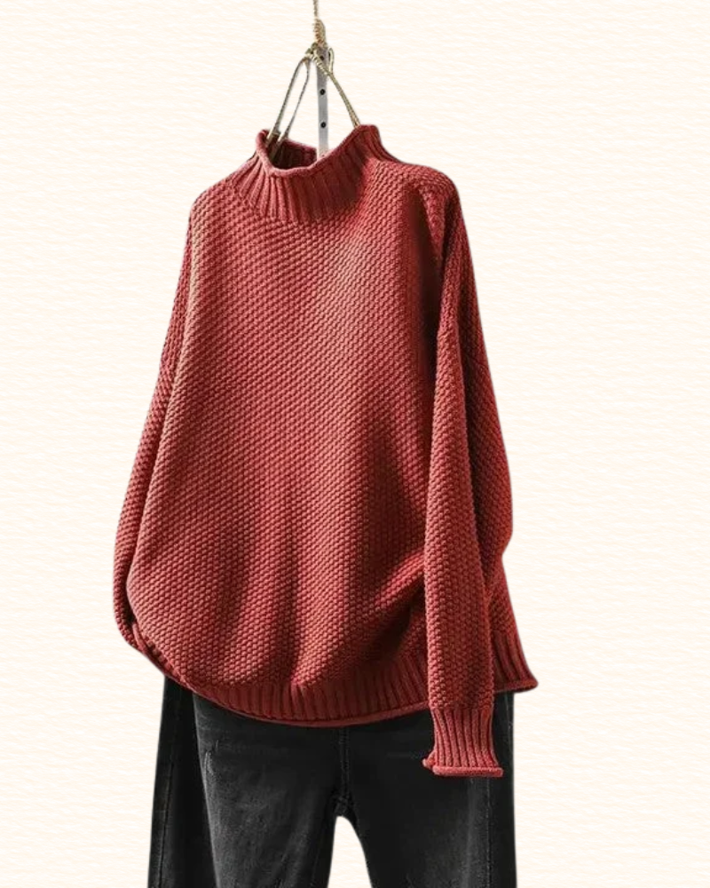 Pull Texturé Pour Femme | Col Montant