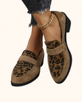 Mocassins Léopard Pour Femme | Talon Bas
