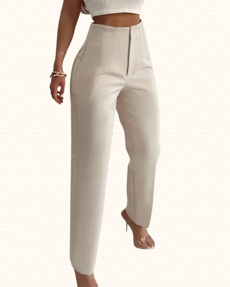 Pantalon Habillé Pour Femme | Taille Haute Et Coupe Droite