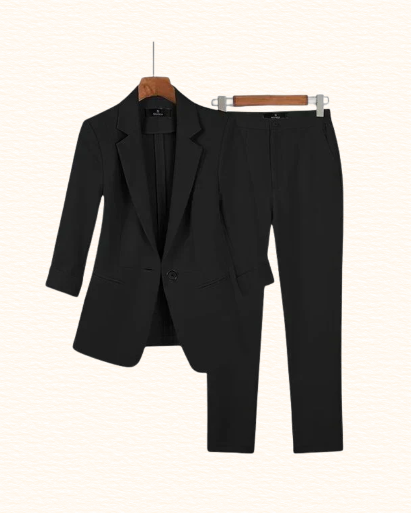 Tailleur Deux Pièces Pour Femme | Blazer Et Pantalon Droit