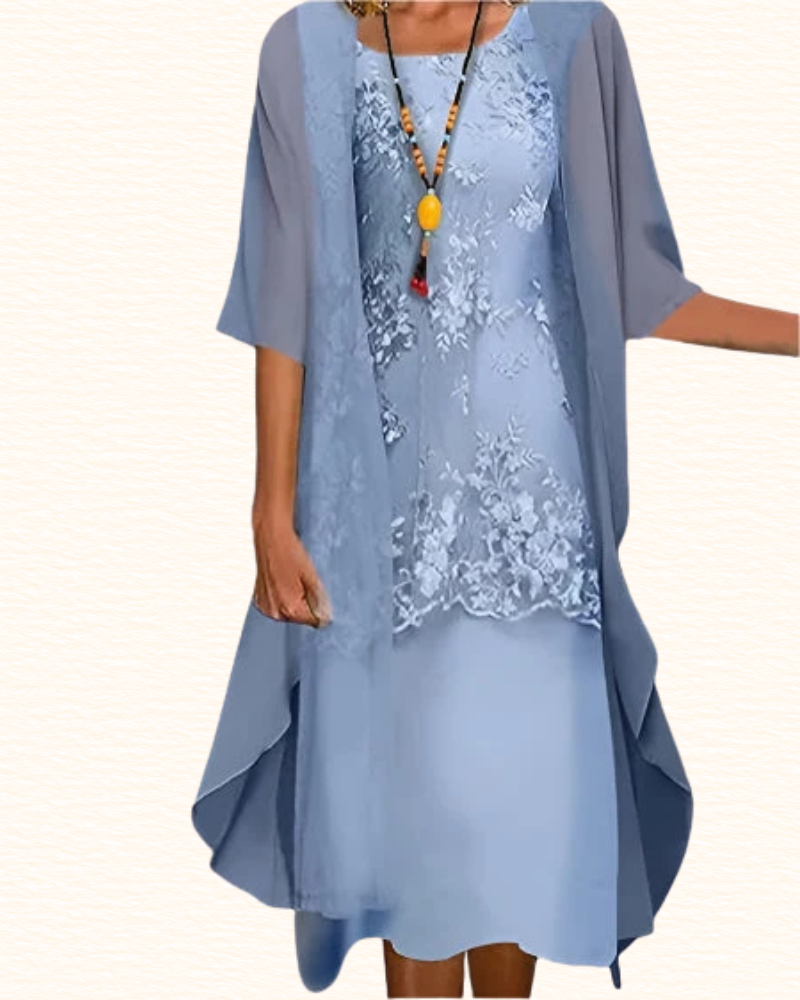 Robe Fluide À Manches Transparentes Pour Femme | Midi