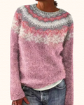 Pull À Motifs Nordiques Pour Femme | Col Rond