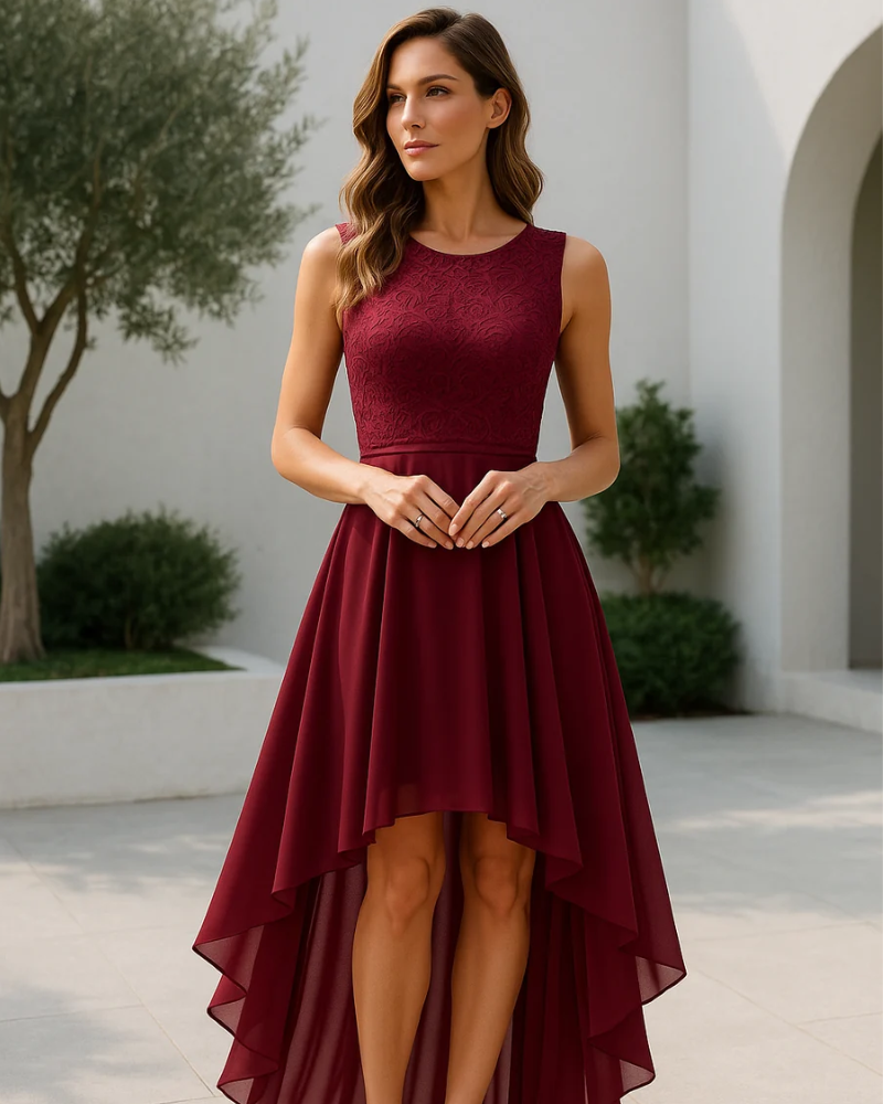 Robe Asymétrique Sans Manches Pour Femme | Midi