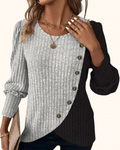 Pull Bicolore Pour Femme | Coupe Asymétrique