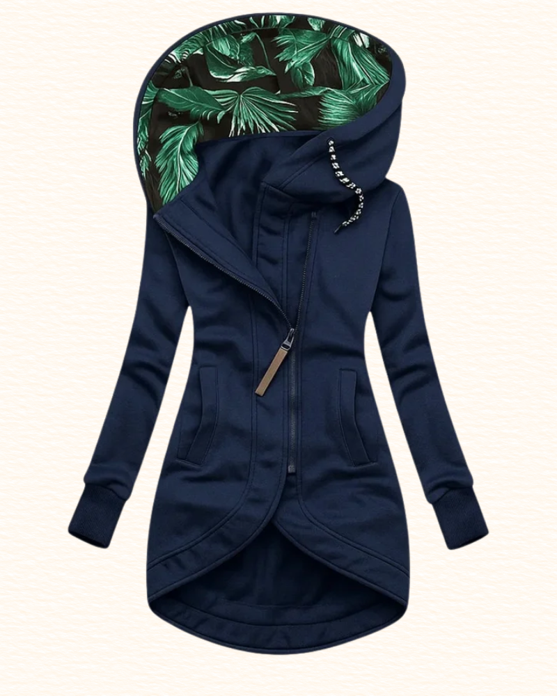 Manteau À Capuche Pour Femme | Fermeture Asymétrique