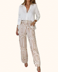 Ensemble Chemisier Et Pantalon Pour Femme | Motifs Géométriques