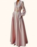 Robe Blazer À Jupe Plissée Pour Femme | Maxi