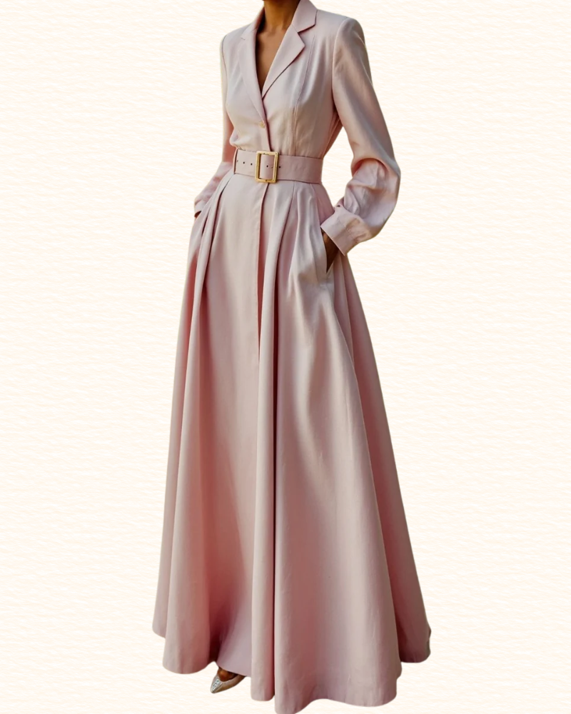 Robe Blazer À Jupe Plissée Pour Femme | Maxi