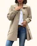 Manteau À Col Rabattu Pour Femme | Poches Plaquées