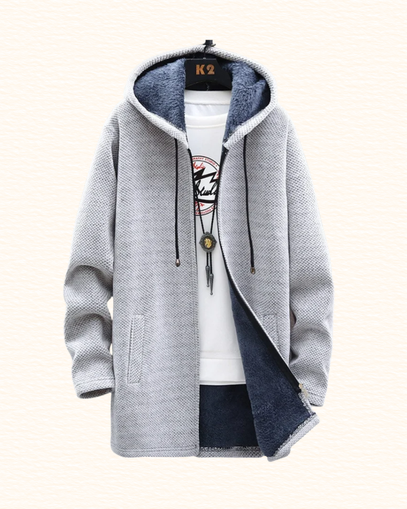Gilet Long À Capuche Pour Femme | Fermeture Zippée