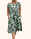 Robe À Motifs Graphiques Pour Femme | Midi