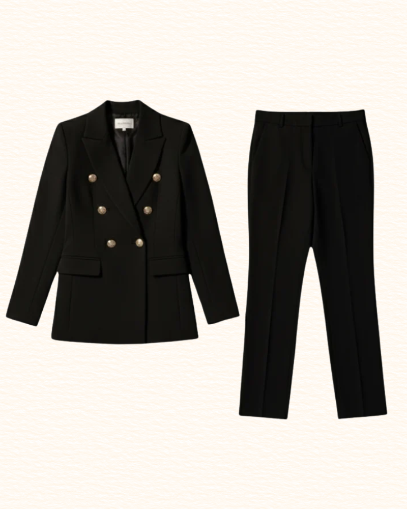 Tailleur Deux Pièces Pour Femme | Blazer Croisé Et Pantalon