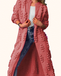Cardigan Long Ouvert Pour Femme | Détails En Relief