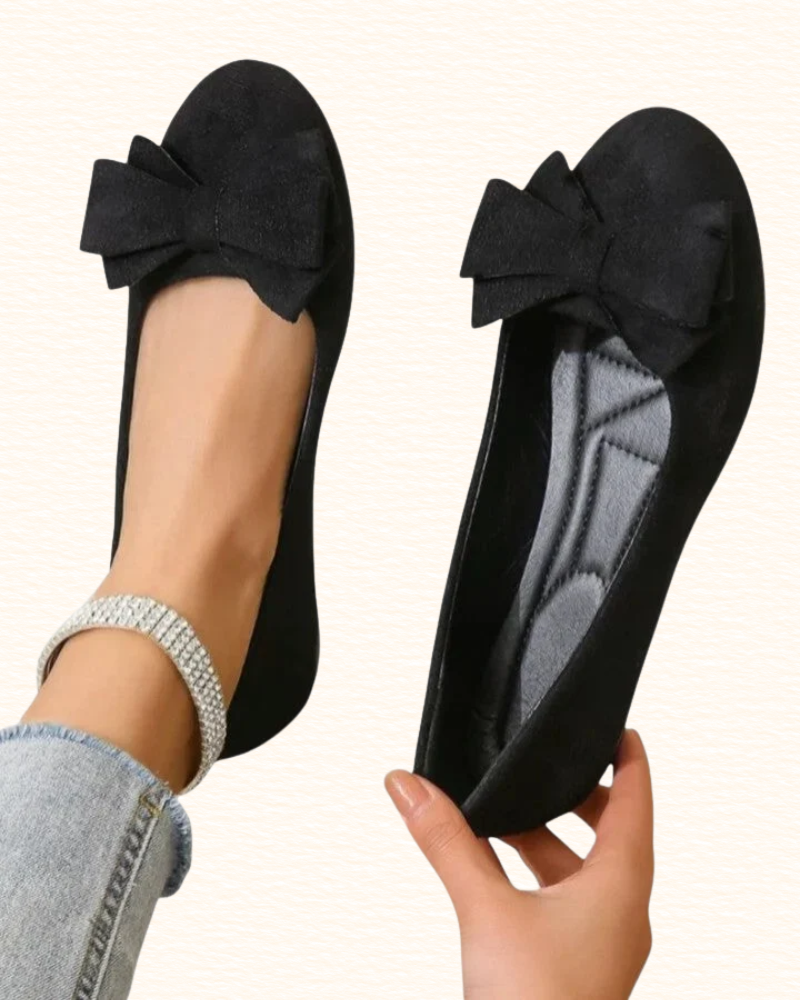Ballerines À Nœud Pour Femme | Bout Arrondi