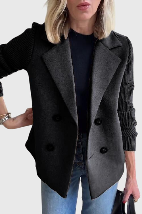 Blazer À Manches Côtelées Pour Femme | Coupe Croisée