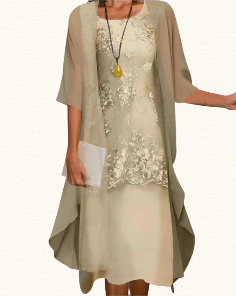 Robe Fluide À Manches Transparentes Pour Femme | Midi