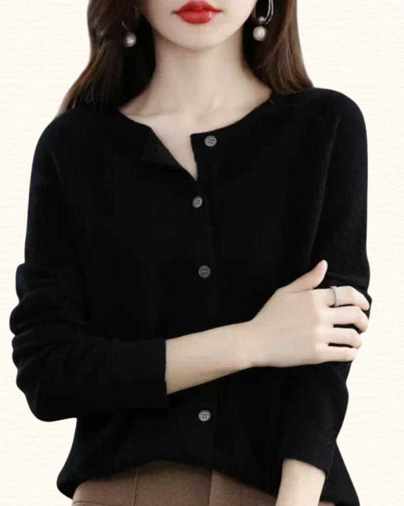 Gilet Boutonné Pour Femme | Col Rond