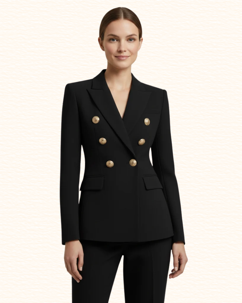 Blazer Croisé Pour Femme | Boutons Dorés