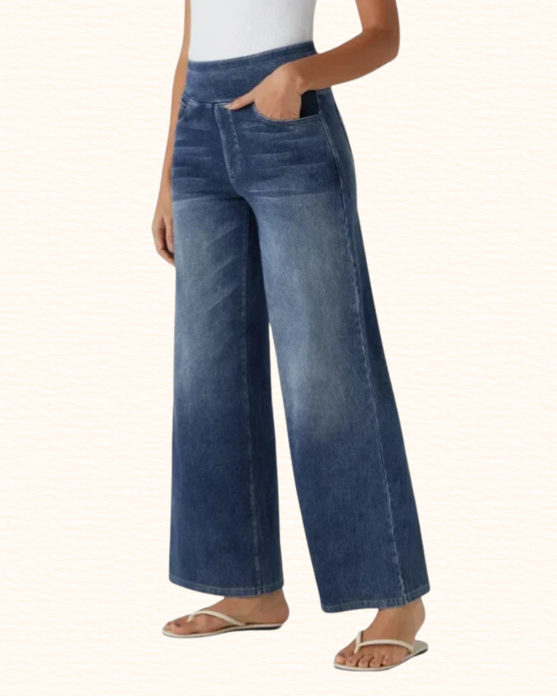 Pantalon À Jambes Larges Pour Femme | Taille Haute