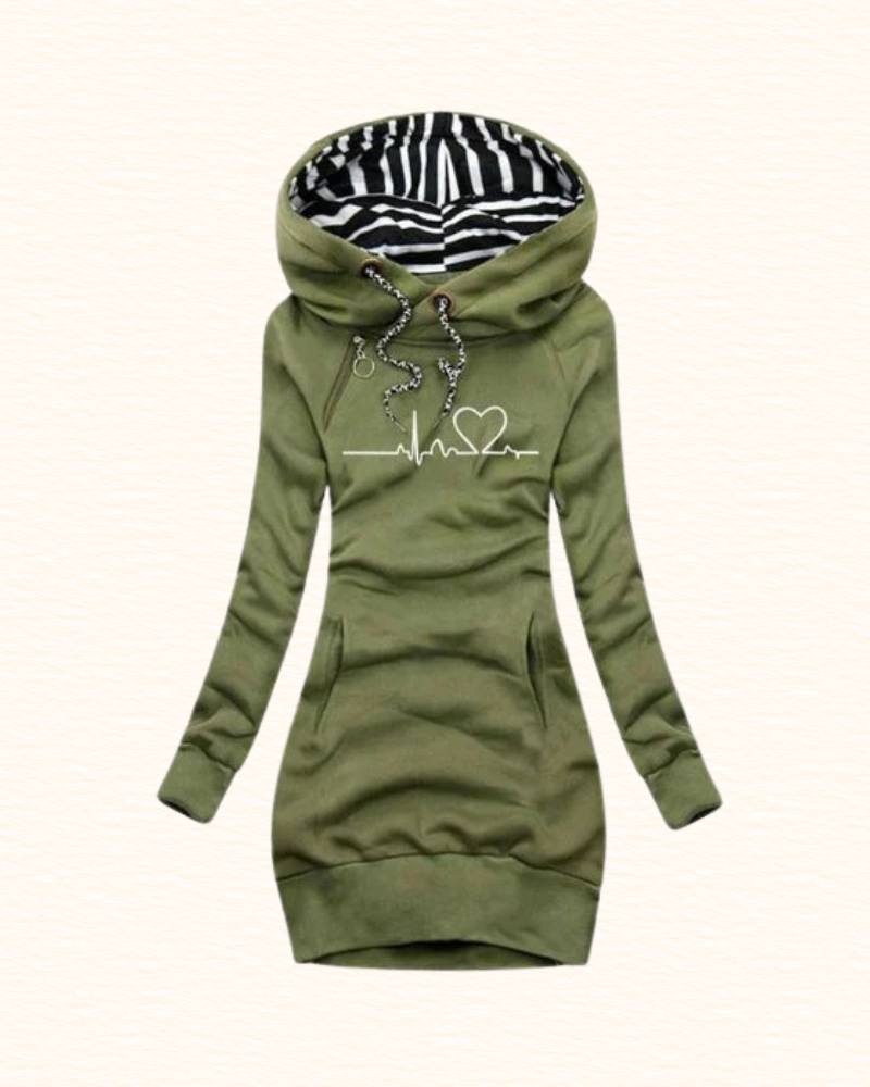 Sweat Long À Capuche Pour Femme | Coupe Cintrée