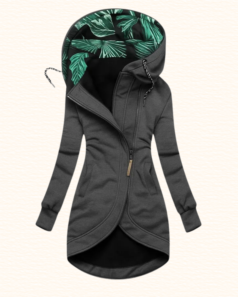 Manteau À Capuche Pour Femme | Fermeture Asymétrique
