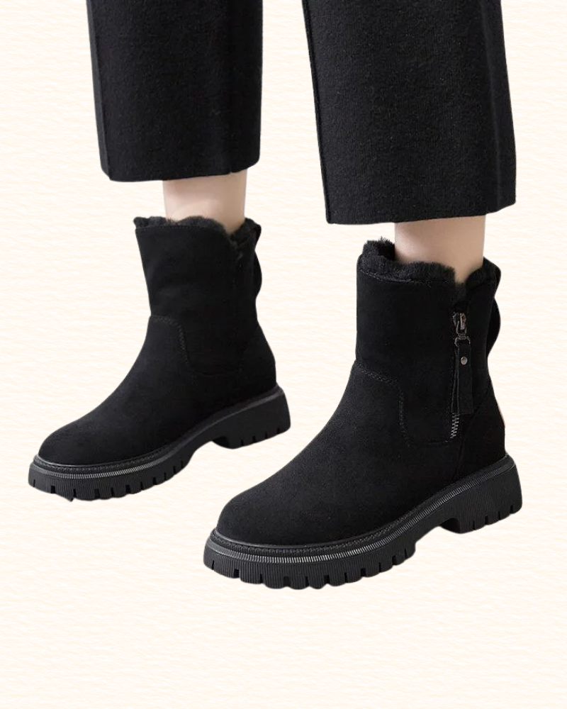 Bottines Zippées Pour Femme | Semelle Crantée