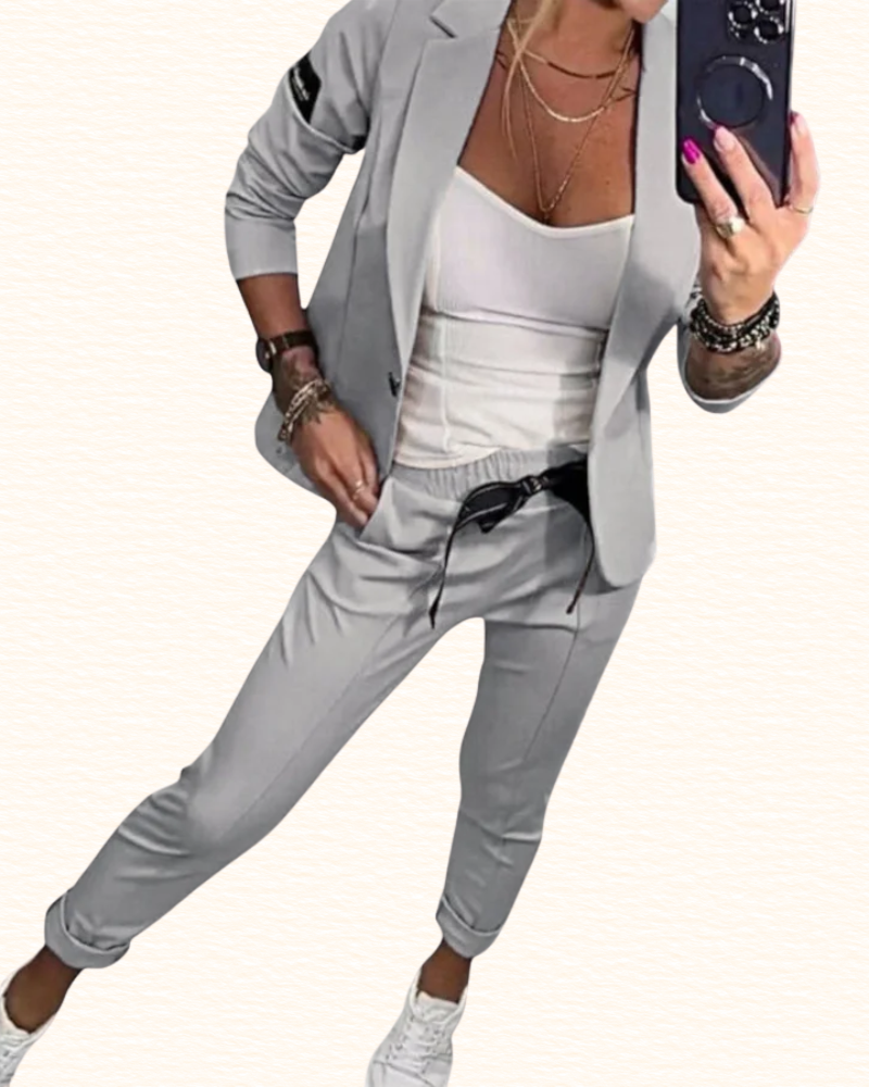 Ensemble Trois Pièces Pour Femme | Blazer, Haut Et Pantalon
