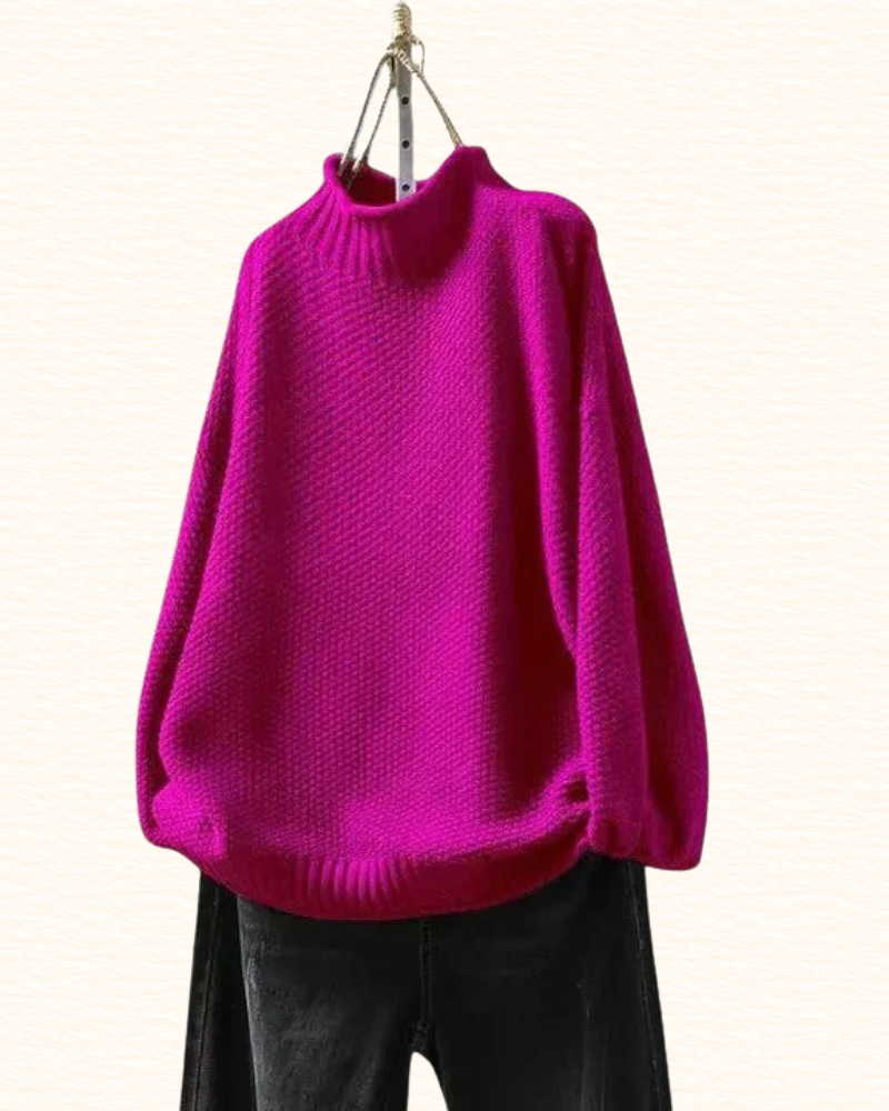 Pull Texturé Pour Femme | Col Montant