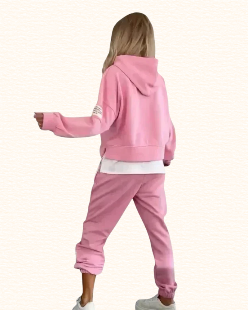 Ensemble De Jogging Pour Femme | Sweat À Capuche Bicolore