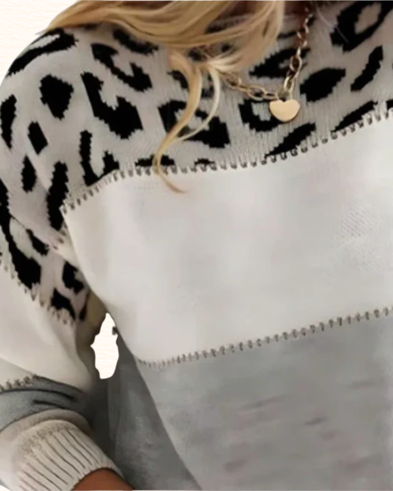 Pull Léopard Pour Femme | Blocs De Couleurs