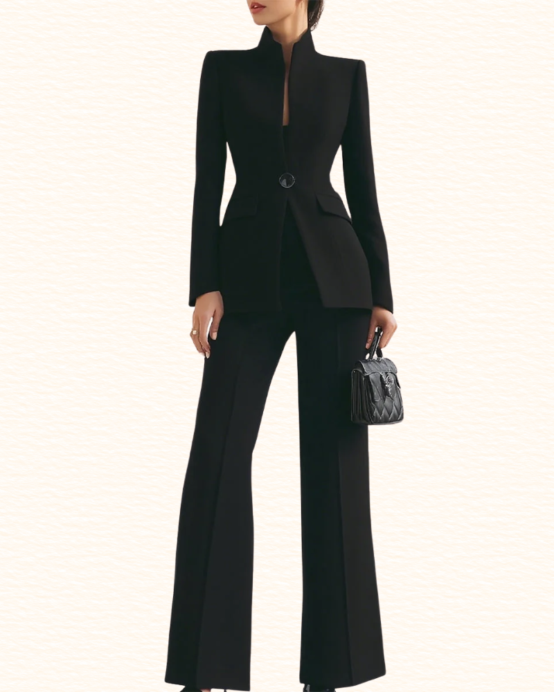 Tailleur Pantalon Évasé Pour Femme | Blazer Cintré