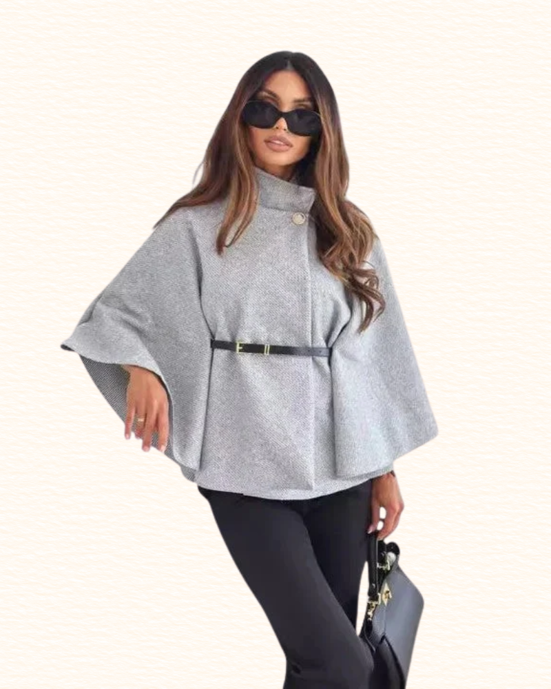 Veste Cape Ceinturée Pour Femme | Manches Amples