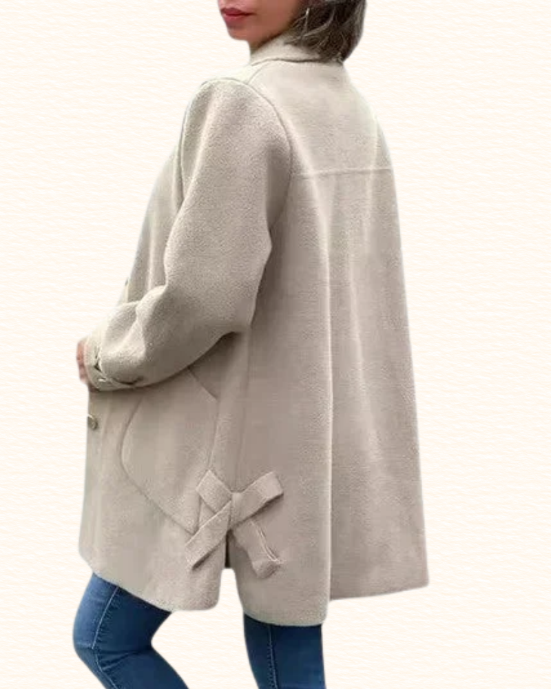 Manteau À Col Rabattu Pour Femme | Poches Plaquées