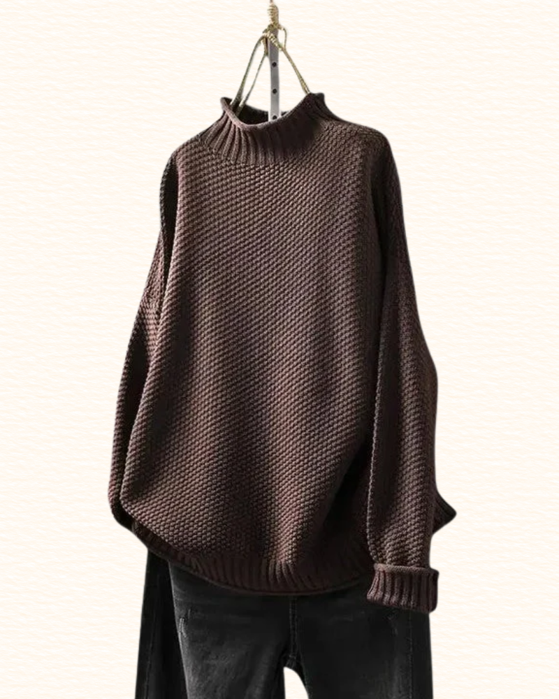 Pull Texturé Pour Femme | Col Montant