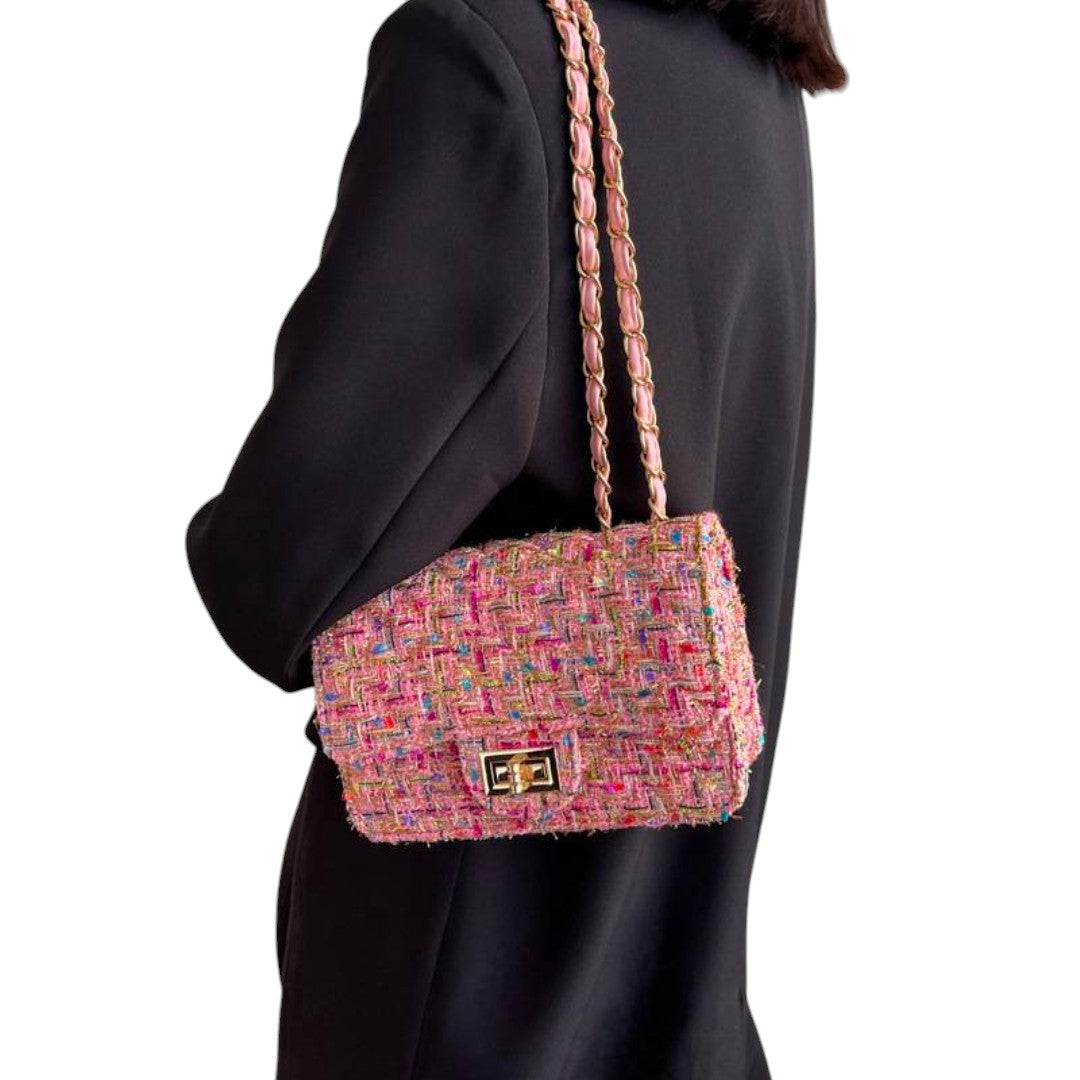 Sac À Main Texturé Pour Femme | Bandoulière Chaîne