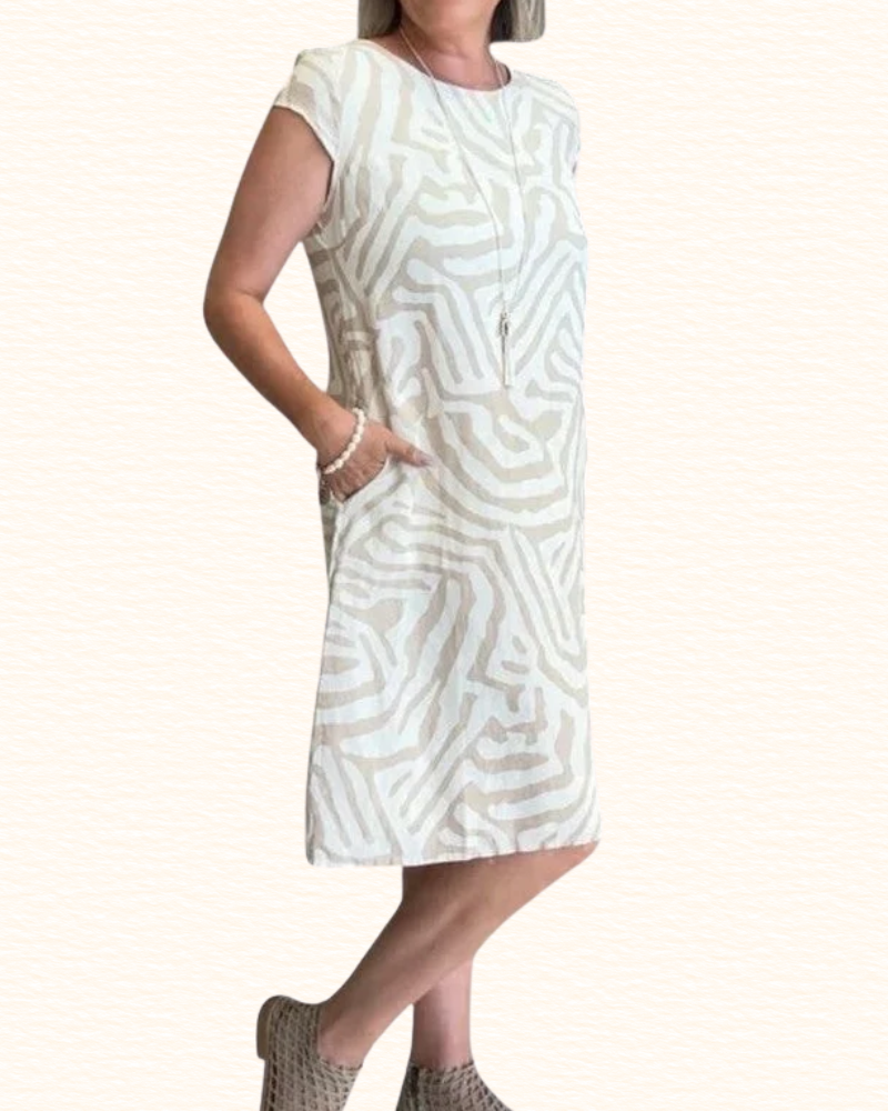 Robe À Motifs Graphiques Pour Femme | Midi