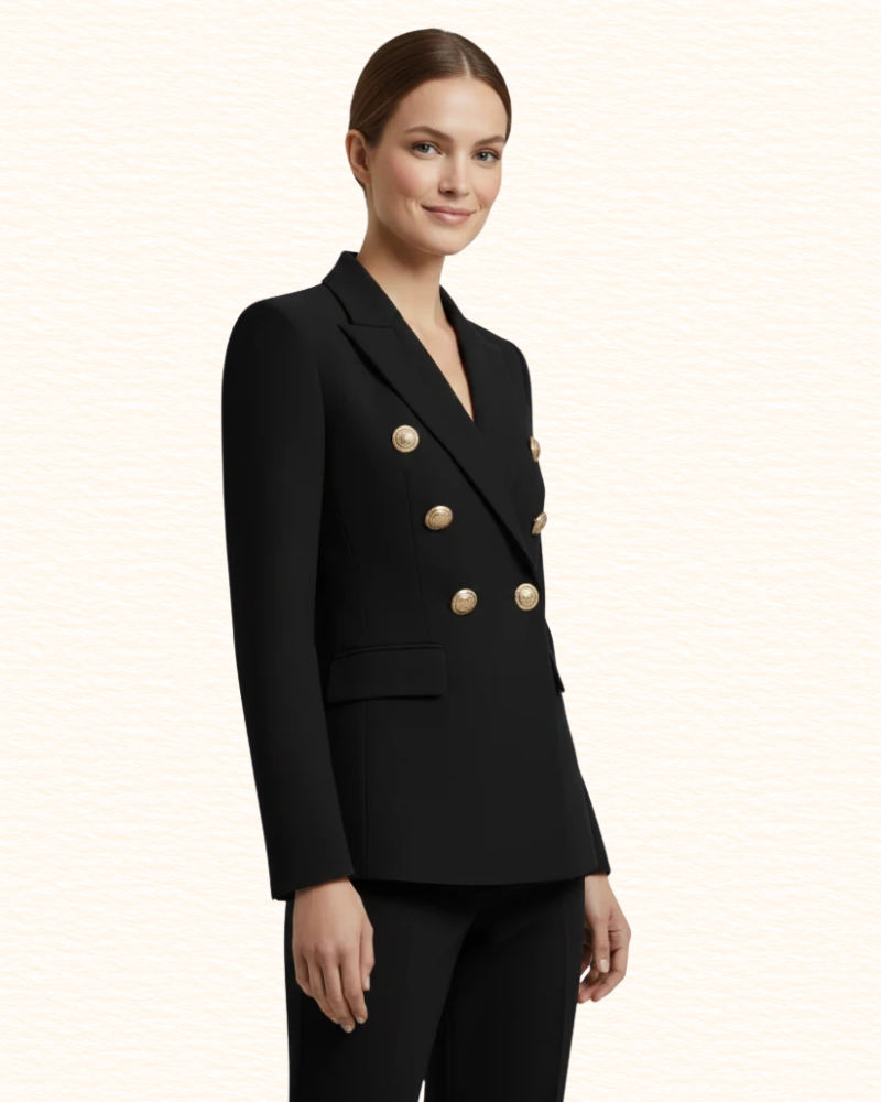 Blazer Croisé Pour Femme | Boutons Dorés